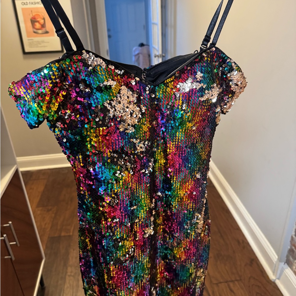 Guess Multicolor Sequin Dress